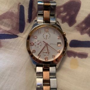Marc Jacobs rose gold and silver watch